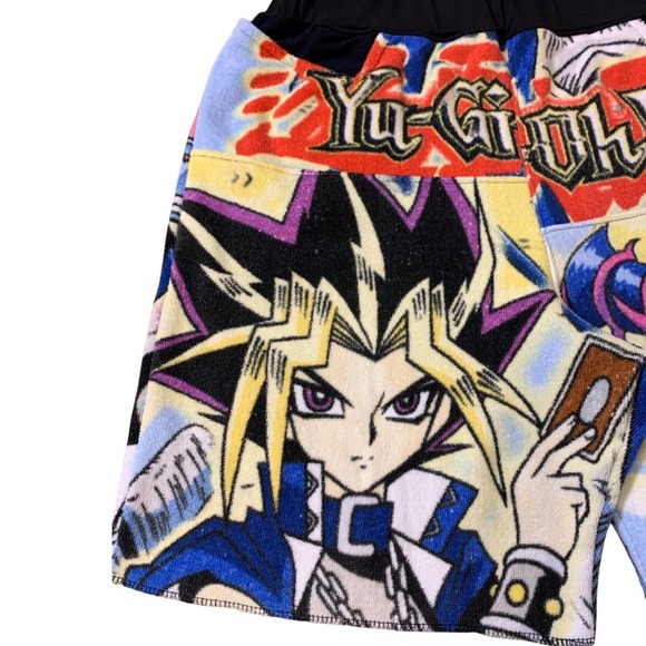 1 of 1 Custom Shorts, Elastic 32”-38”, 1996 towel vintage, reworked clothing art - Picture 2 of 6